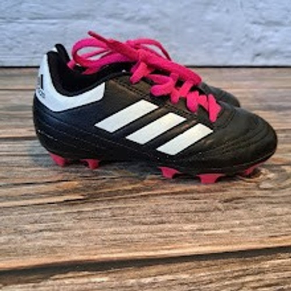 Adidas Goletto VI FG Soccer Cleats Black Pink Kids Size 11K